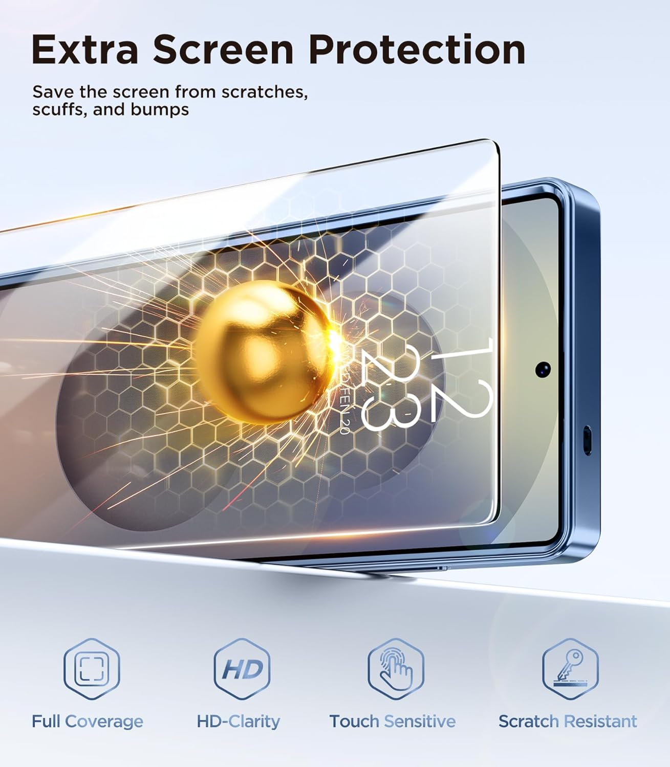 Thumbnail 6 de Magnetic Case for Samsung Galaxy S25 Ultra with Screen Protector – Slim, Mil-Spec Protection in Blue/Clear