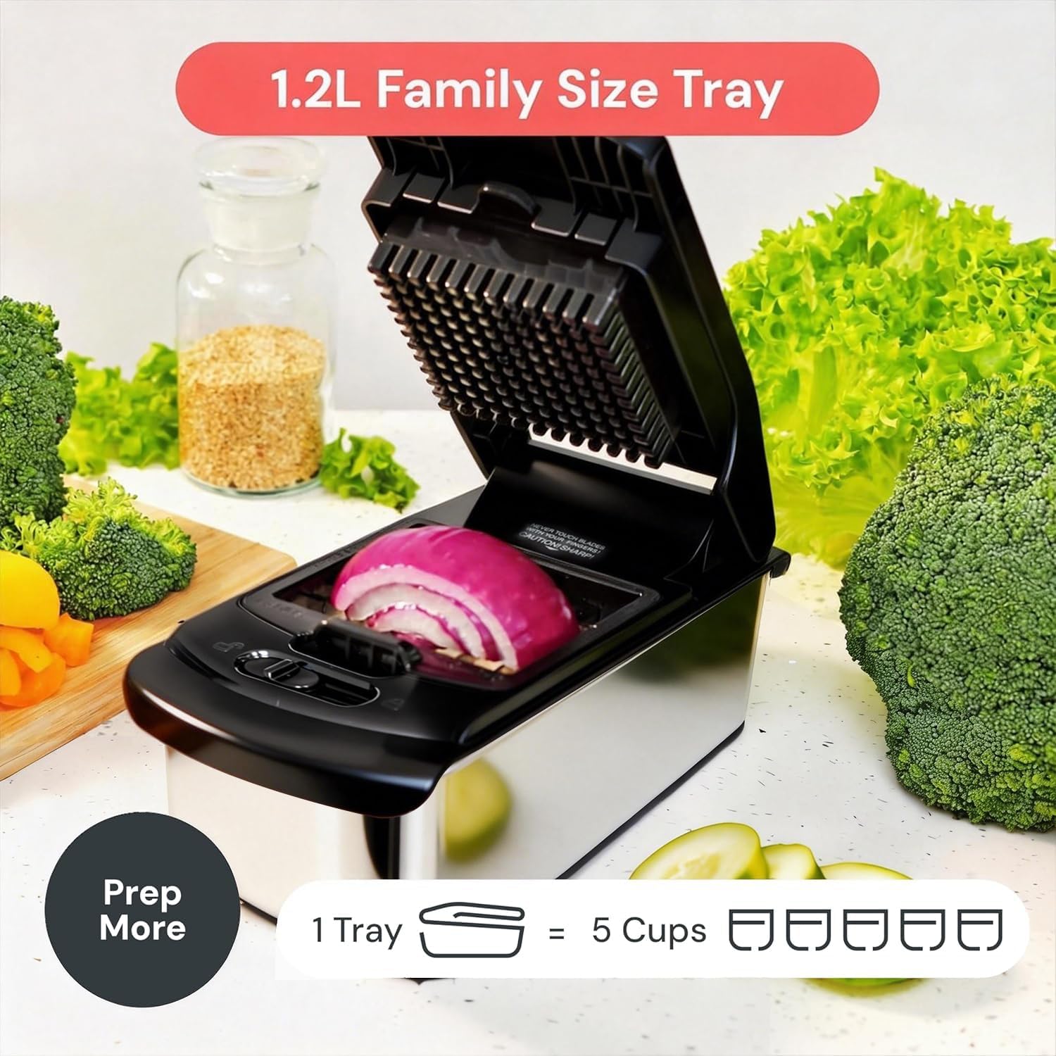 Thumbnail 5 de Fullstar 4-in-1 Pro Vegetable Chopper & Cutter – Slicer Dicer Spiralizer with 5-Cup Capacity