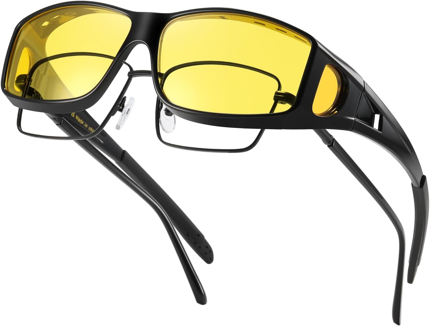 Detalle de Kimorn Night Vision Driving Glasses – Over‑Glasses Polarised Yellow Lenses