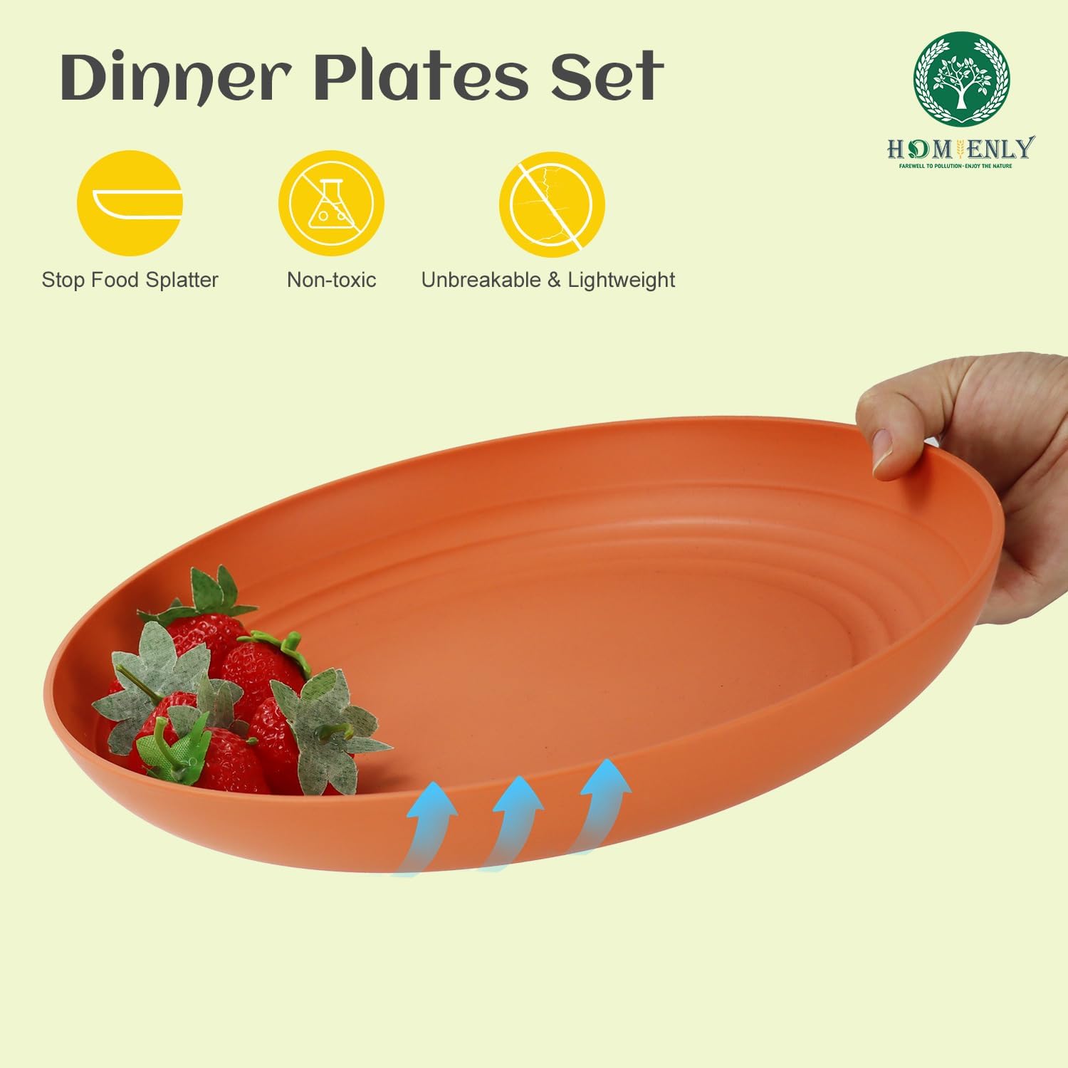 Detalle de Homienly Deep Dinner Plates 11 inch 🍽