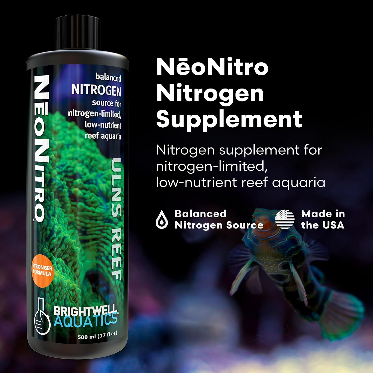Thumbnail 1 de Brightwell Aquatics NeoNitro 窒素サプリメント、低栄養塩の海水リーフ水槽向け液体タイプ