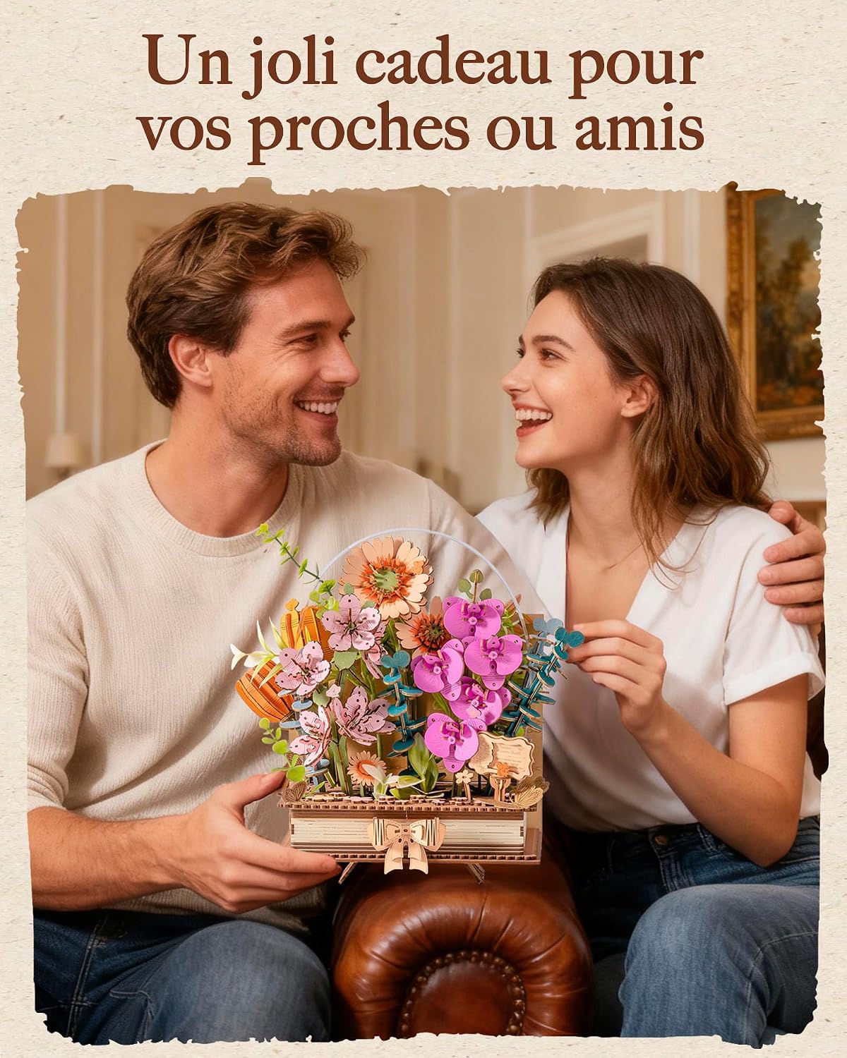 Thumbnail 4 de ROWOOD Puzzle de fleurs en bois 3D – Livre de floraison à monter soi-même