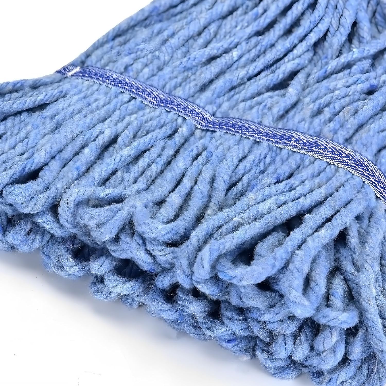 Thumbnail 6 de L Luke Supply Matthew Cleaning Heavy Duty Mop Head Replacement (Pack of 3) – Wet Industrial Blue Cotton Loop-End String Refill