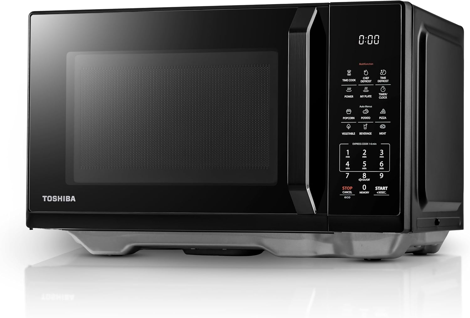 Detalle de Toshiba 800W Flatbed Microwave with 23L Capacity (MW3-EM23PFF(BK))