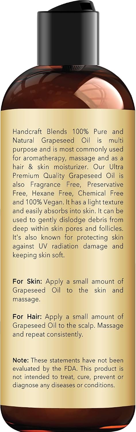 Thumbnail 1 de Handcraft Blends grape8 Grapeseed Oil, 8 fl oz Cold-Pressed Carrier Oil