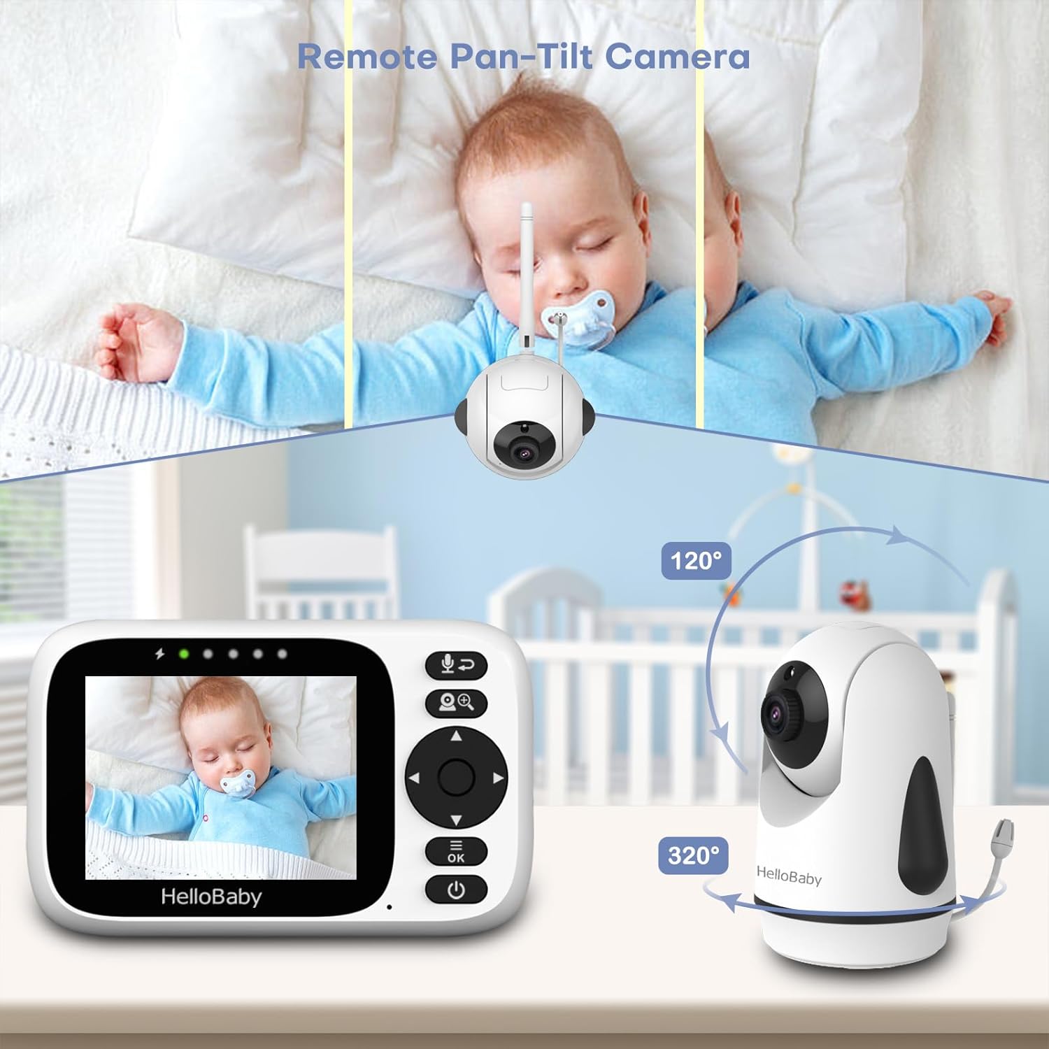 Thumbnail 4 de HelloBaby Camara Vigilancia Bebe 3.2'' 300m
