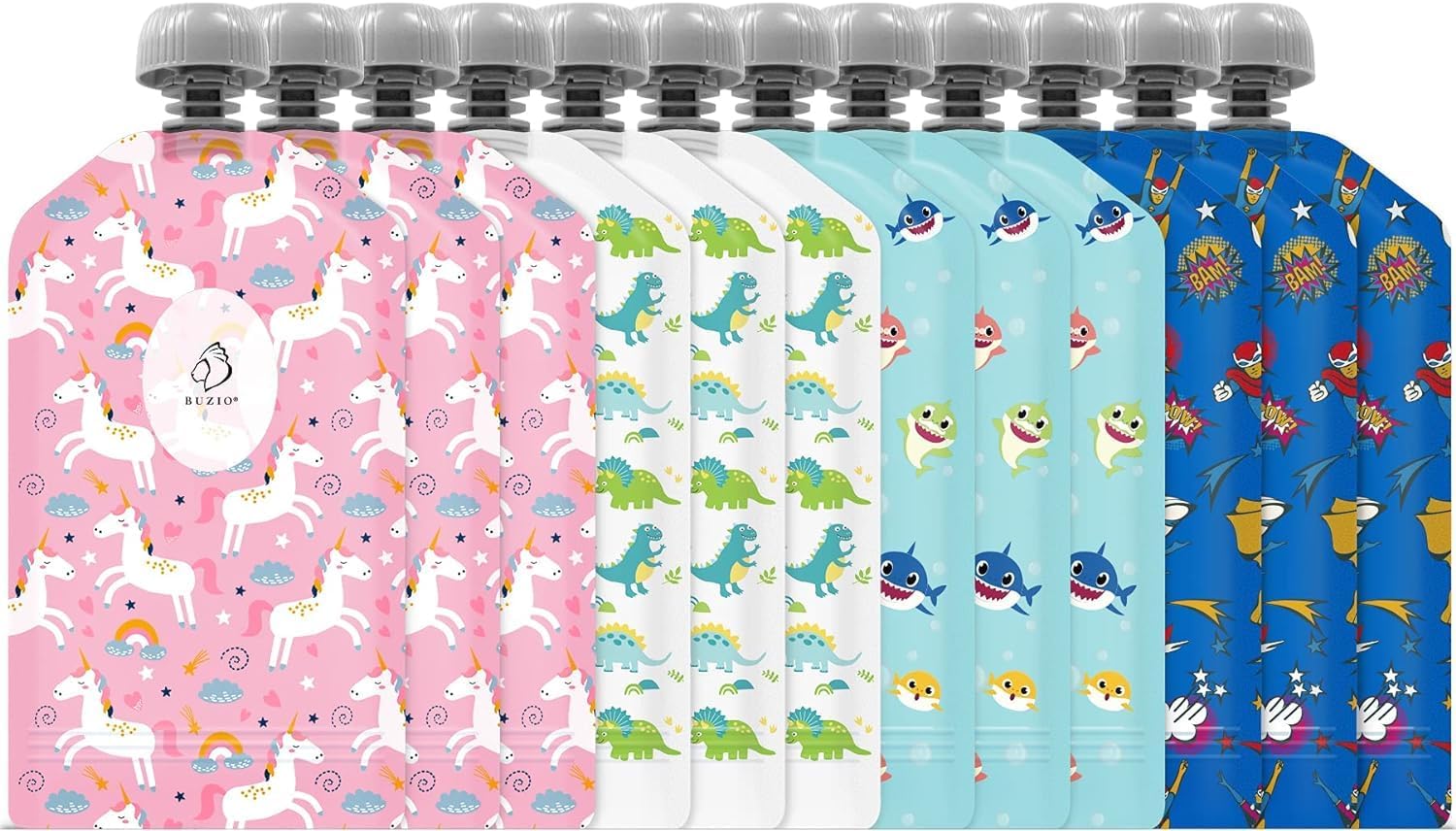 Detalle de BUZIO Baby Reusable Food Pouches 148ml