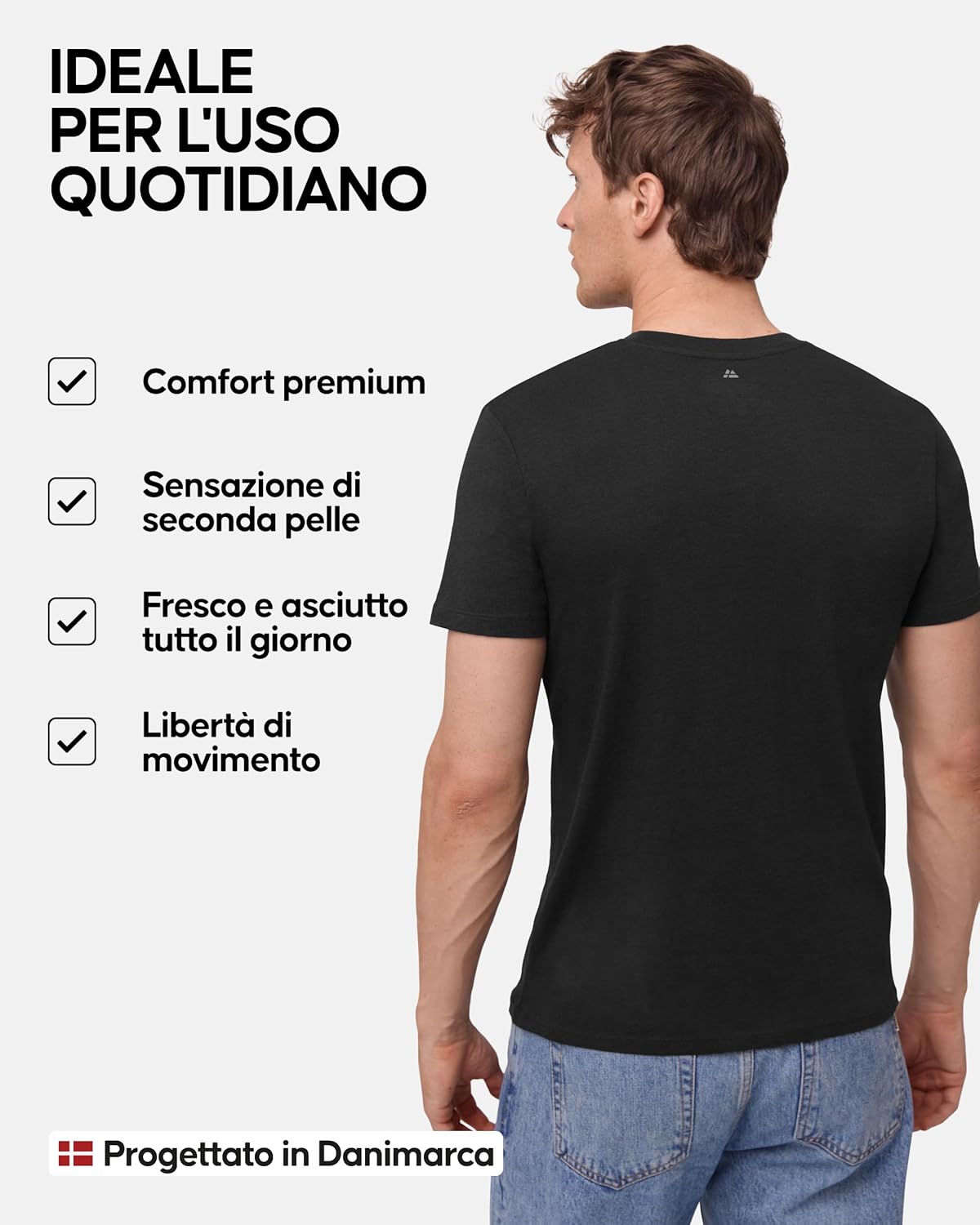 Thumbnail 2 de DANISH ENDURANCE T-Shirt Uomo Cotone e Modal – Maglietta senza etichetta, collo a V o girocollo