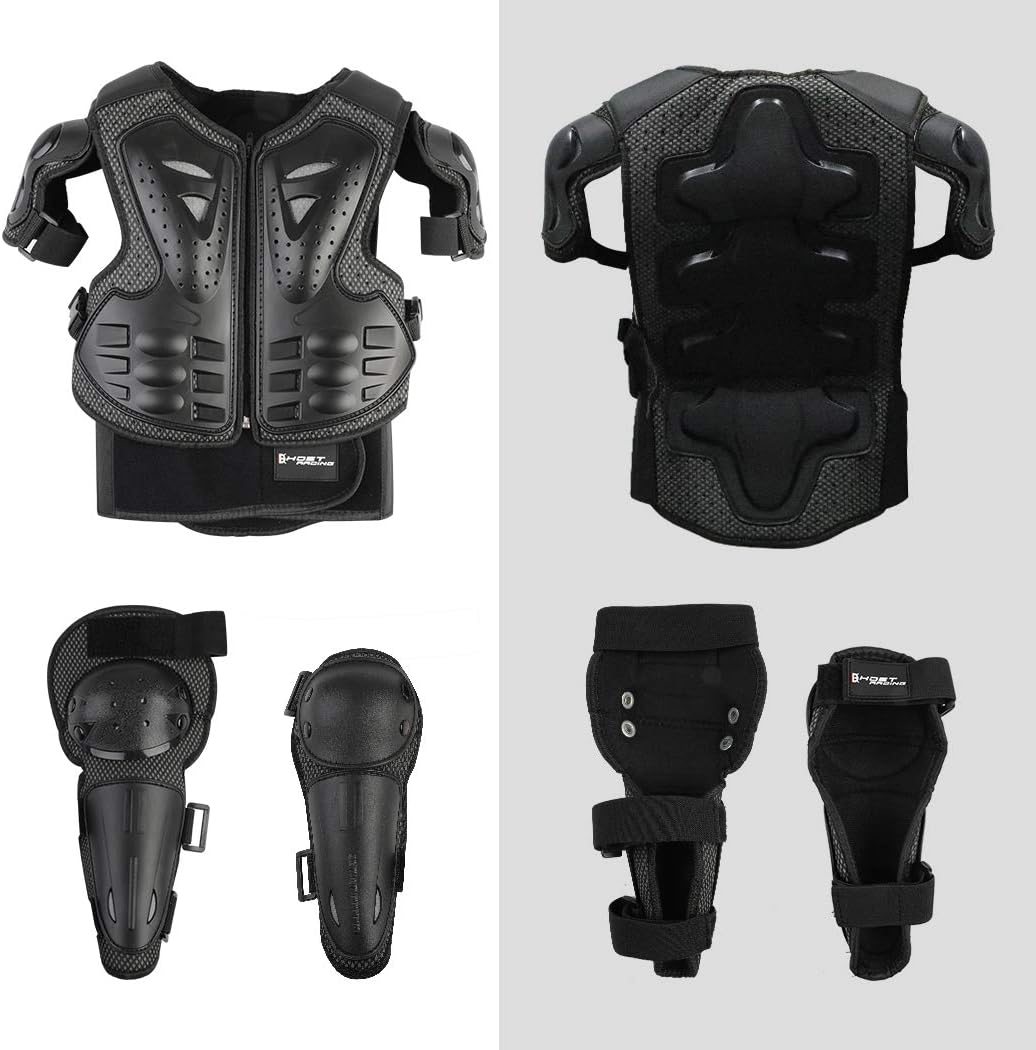 Thumbnail 5 de Fansport 5-teiliges Motorrad-Schutzset für Kinder (4–14 Jahre) – Jacke, Brustschutz, Ellbogen- und Knieschoner
