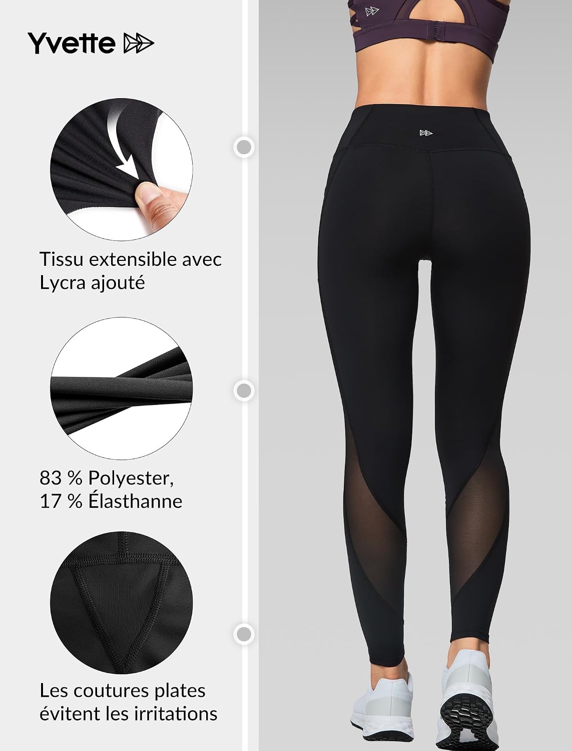 Detalle de Yvette Leggings Taille Haute Legging de Sport đ§â