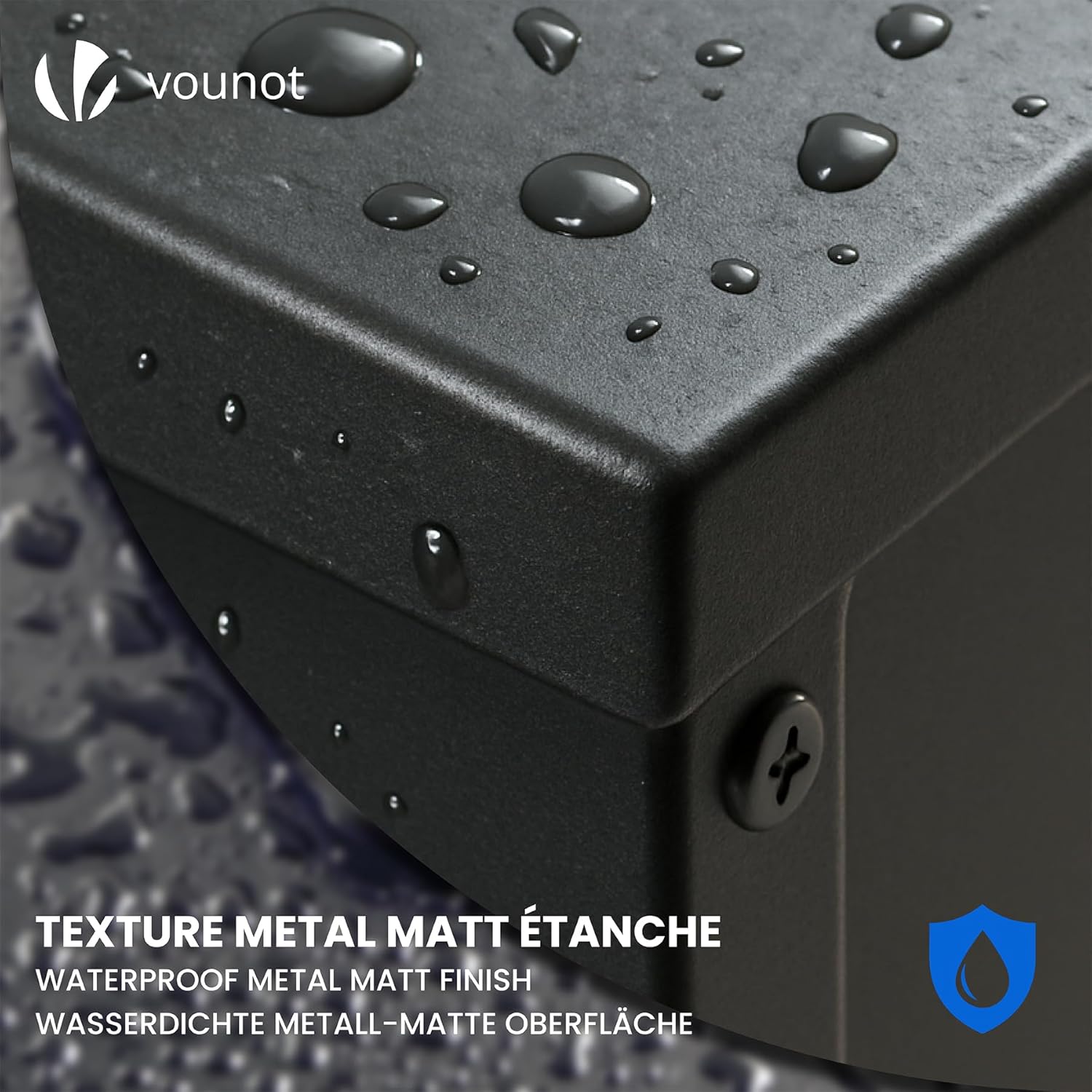 Thumbnail 6 de vounot Réservoir à Granulés en Métal 45 kg – Roulettes, Tamis Amovible et 4 Jauges de Niveau, Noir