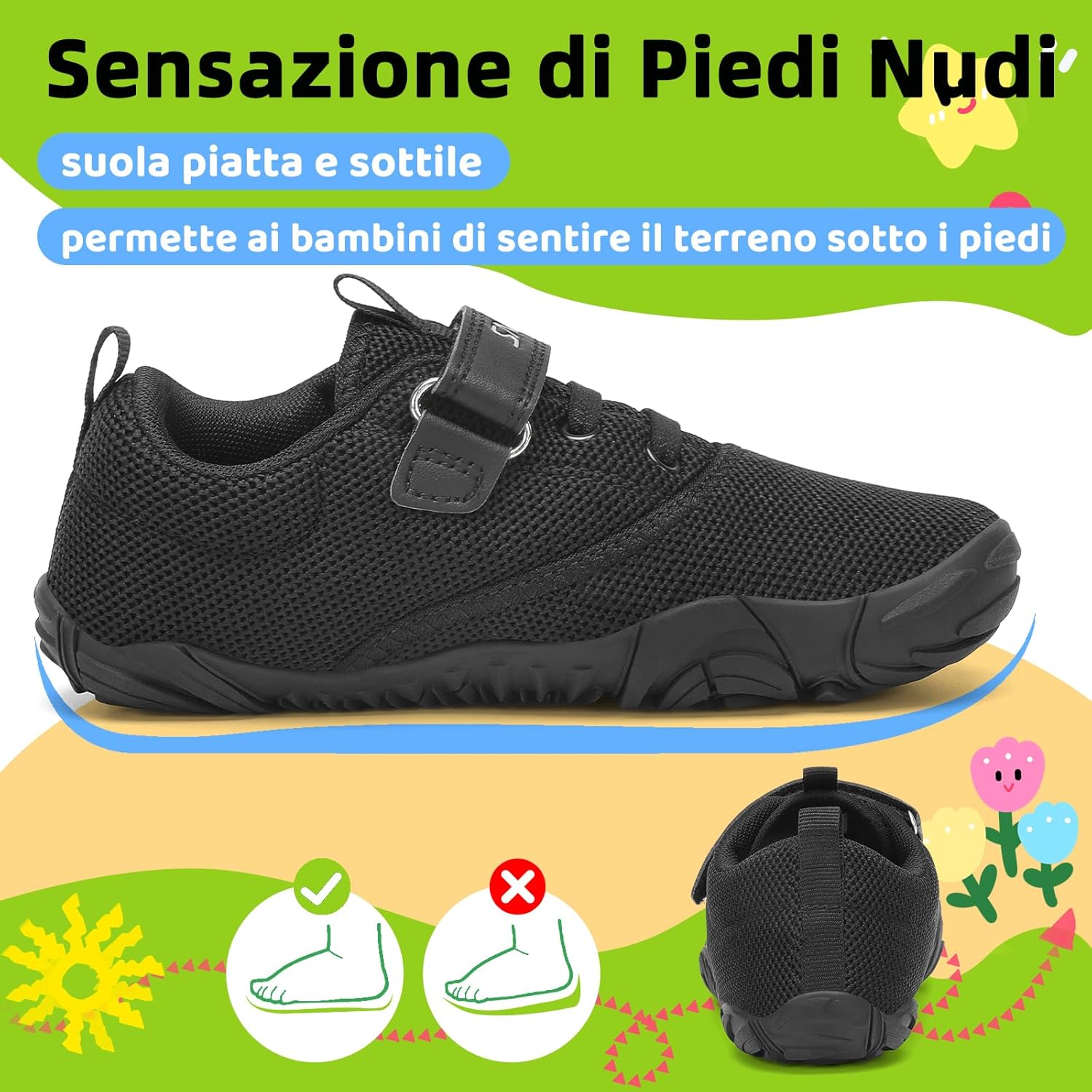 Thumbnail 2 de SAGUARO Bambini Scarpe Barfoot Morbido e Leggero (Taglie 24-36)