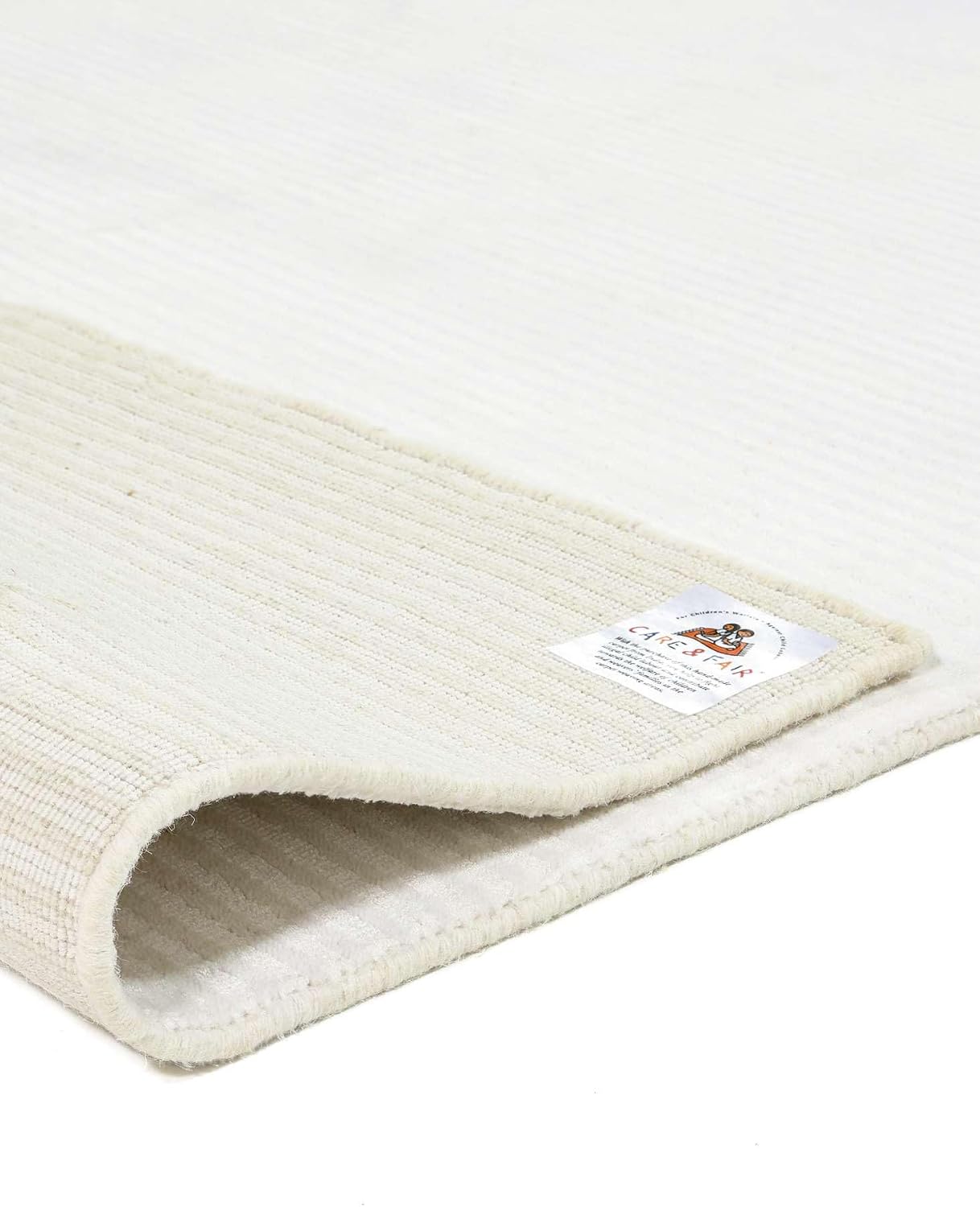 Detalle de RugVista Fine Stripe Modern 120546 wollen loper 80 x 250 cm, wit, middelhoge pool