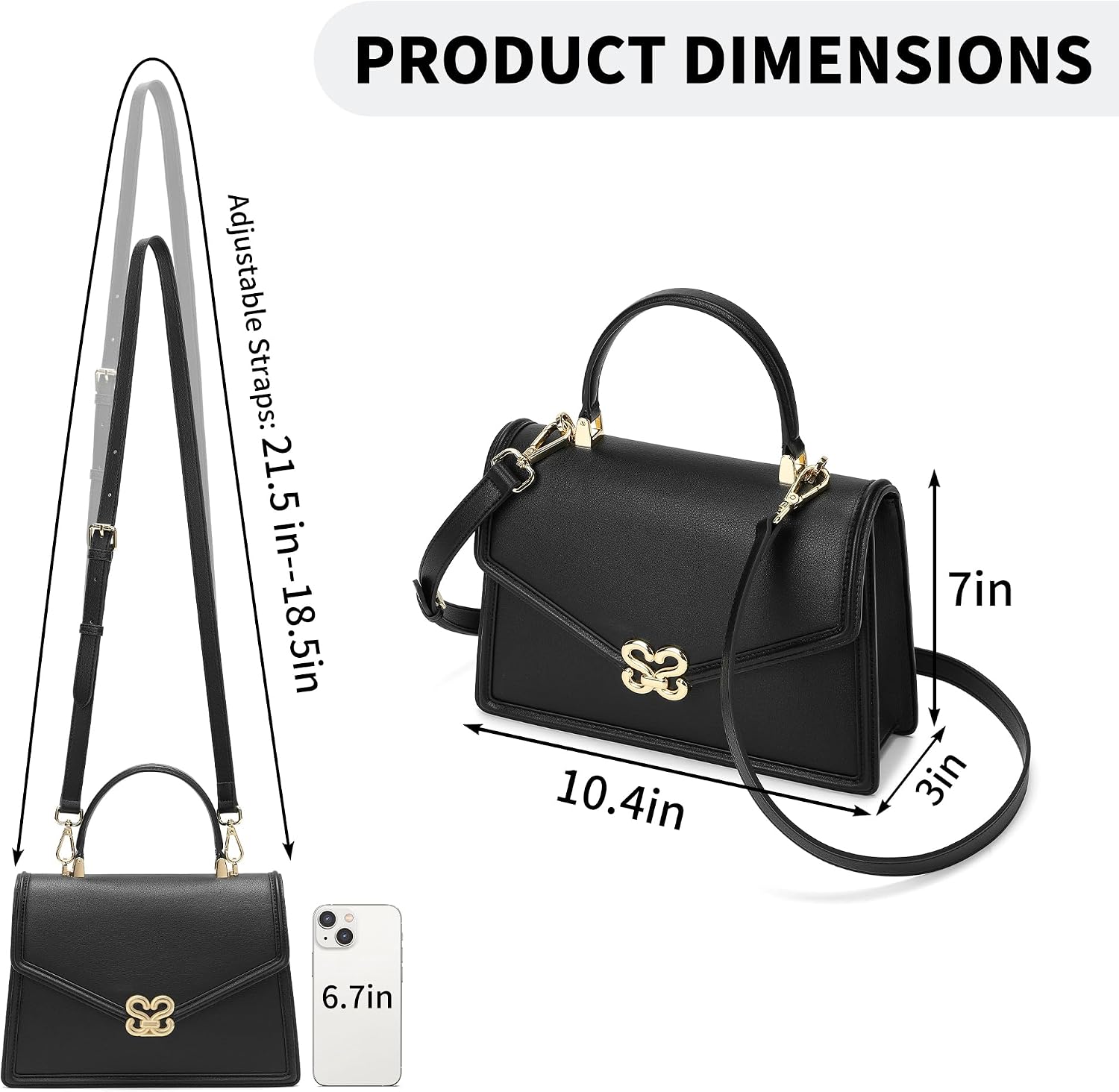 Detalle 2 de Top Handle Bag in Synthetic Leather
