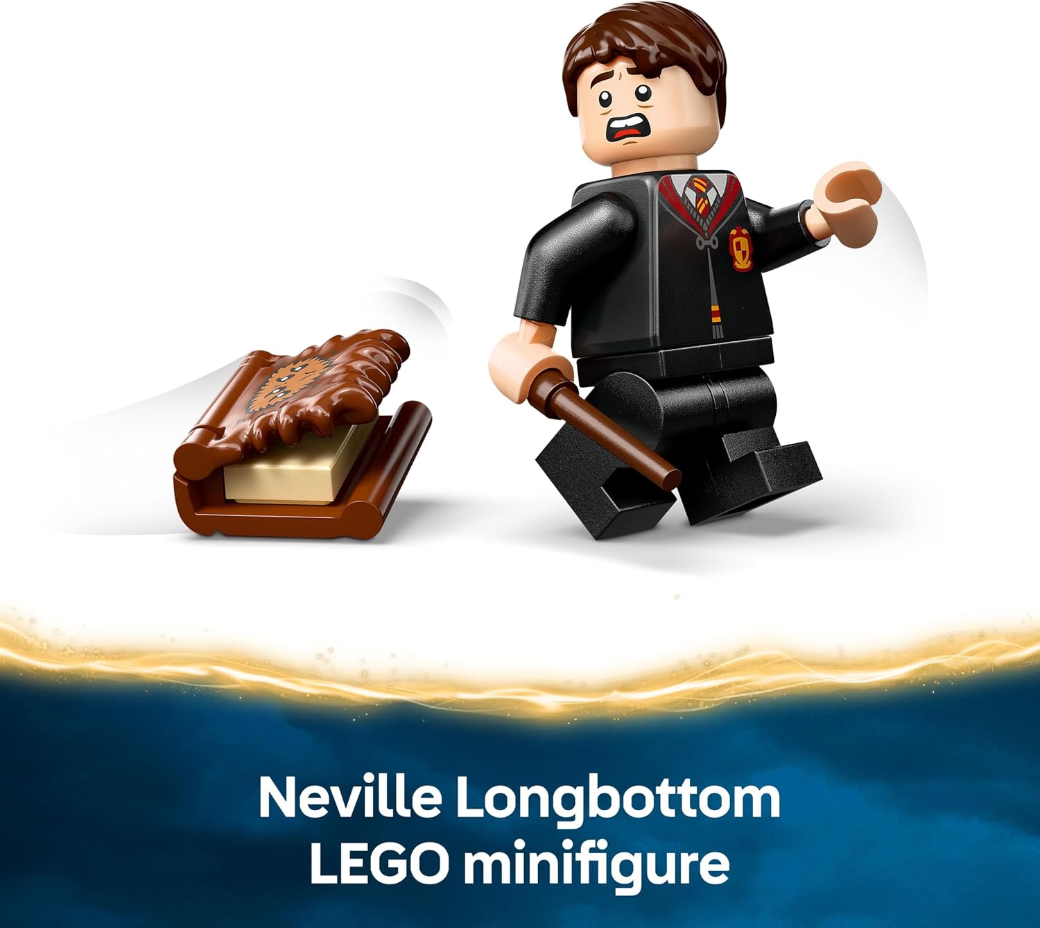 Detalle 2 de LEGO Harry Potter Chomping Monster Book Of Monsters (76449) – Interactive Toy with Neville Longbottom Minifigure
