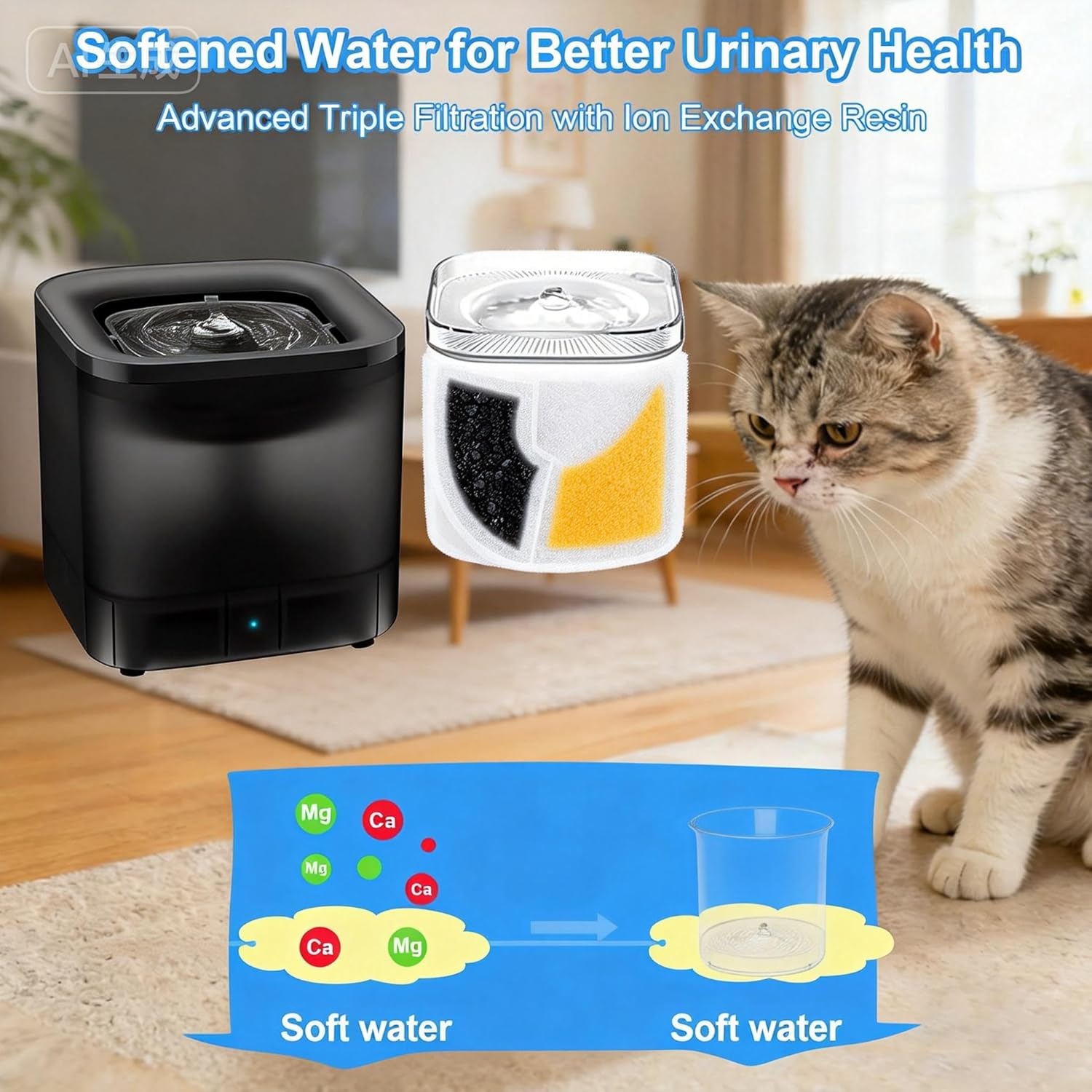 Detalle de Eco-Friendly Pet Fountain Filters 10 Pack