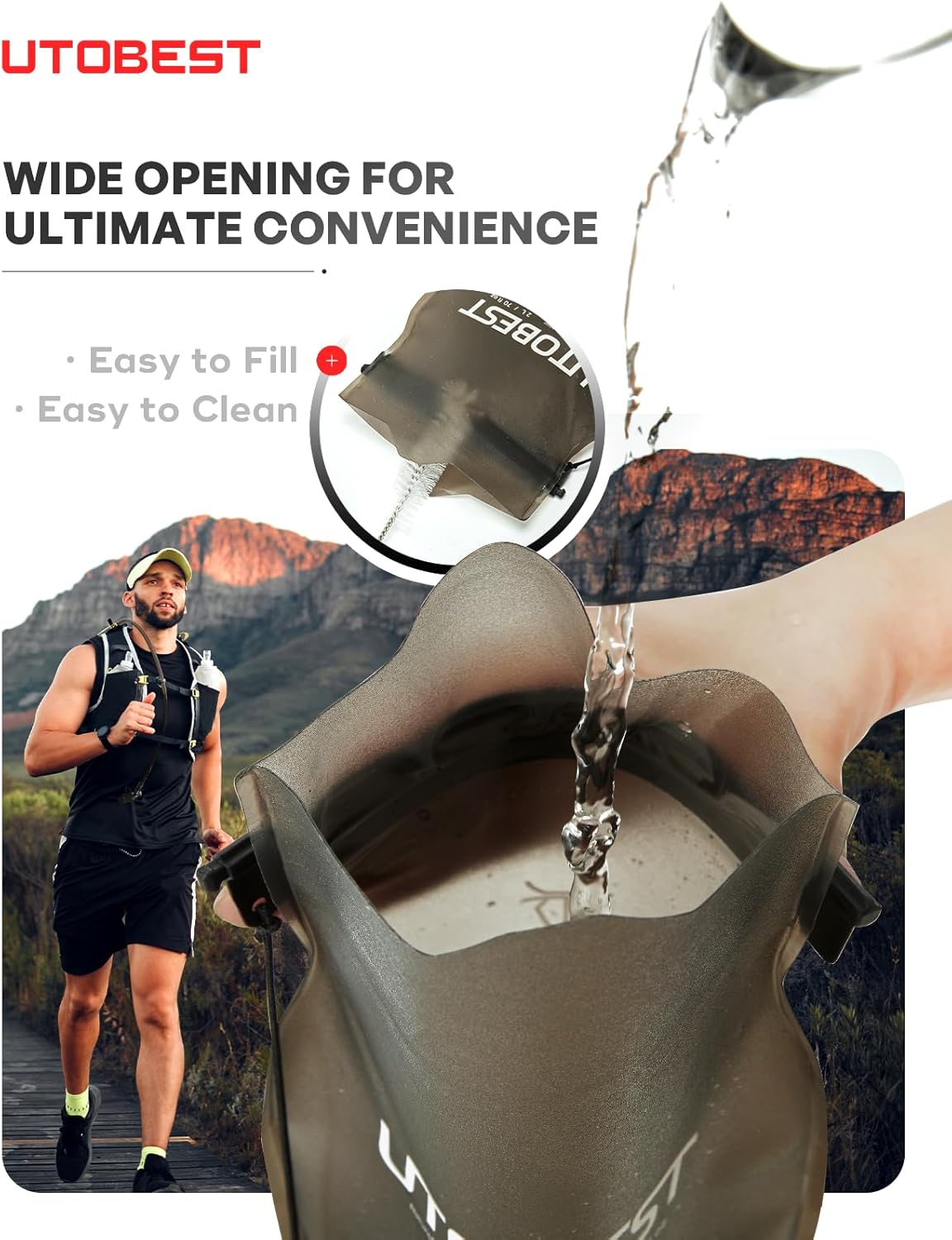 Thumbnail 5 de UTOBEST Water Bladder 2L/3L – Odorless PE+EVA Hydration Bladder, Leak-Proof 2 & 3 L Reservoir