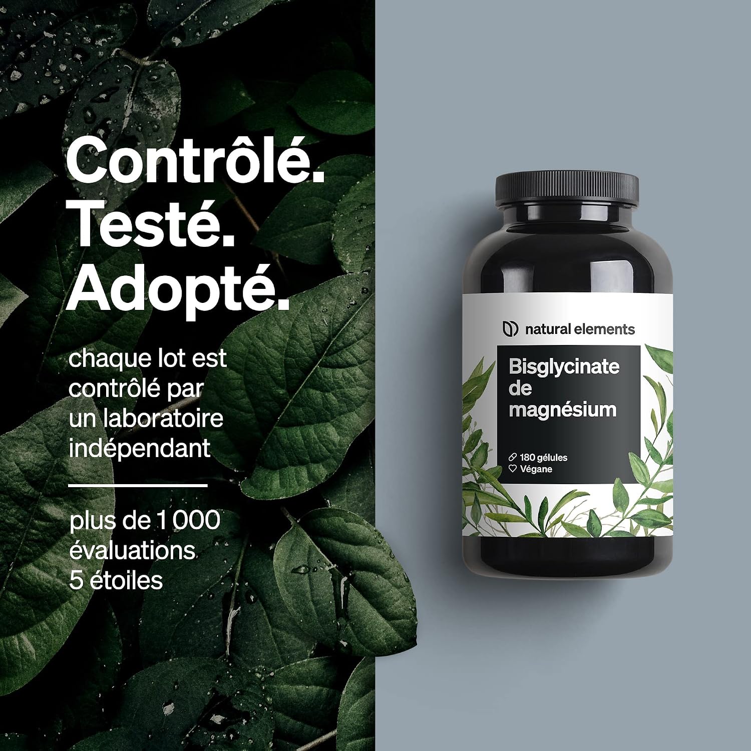 Thumbnail 3 de Magnésium bisglycinate vegan — 300 mg de magnésium élémentaire par dose journalière (180 gélules)