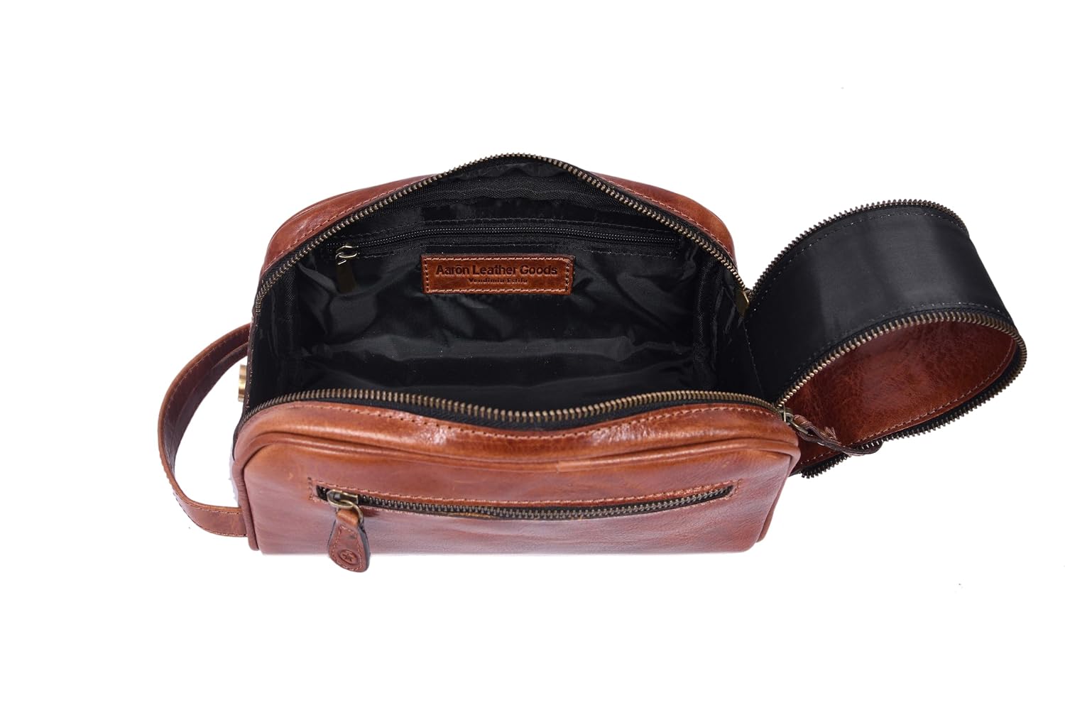 Detalle 2 de Aaron Leather Goods Dopp Kit with Waterproof Lining