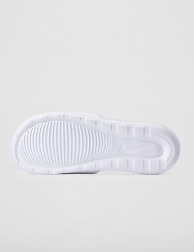 Detalle 2 de Nike Victori One Slide Donna – Ciabatte morbide in gomma, Bianco/Nero-Bianco, 40.5 EU
