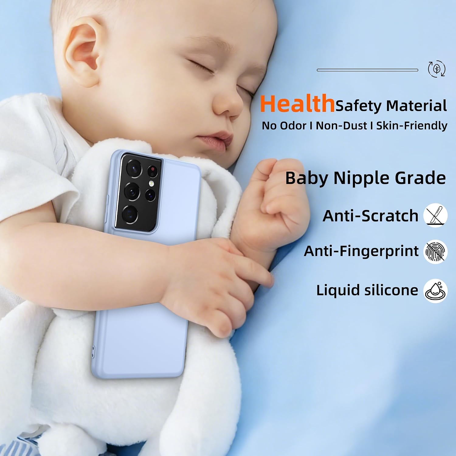 Detalle 1 de Samsung Galaxy S21 Ultra case, liquid silicone