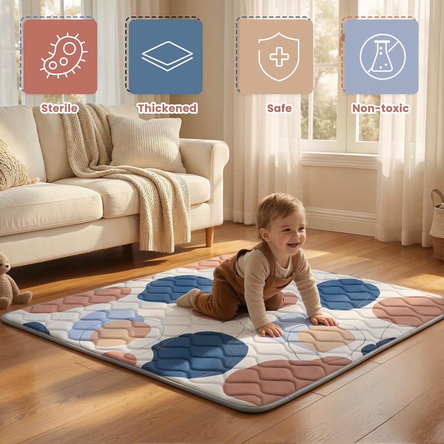 Thumbnail 2 de UBRAVOO Baby Play Mat 71 x 59 inches