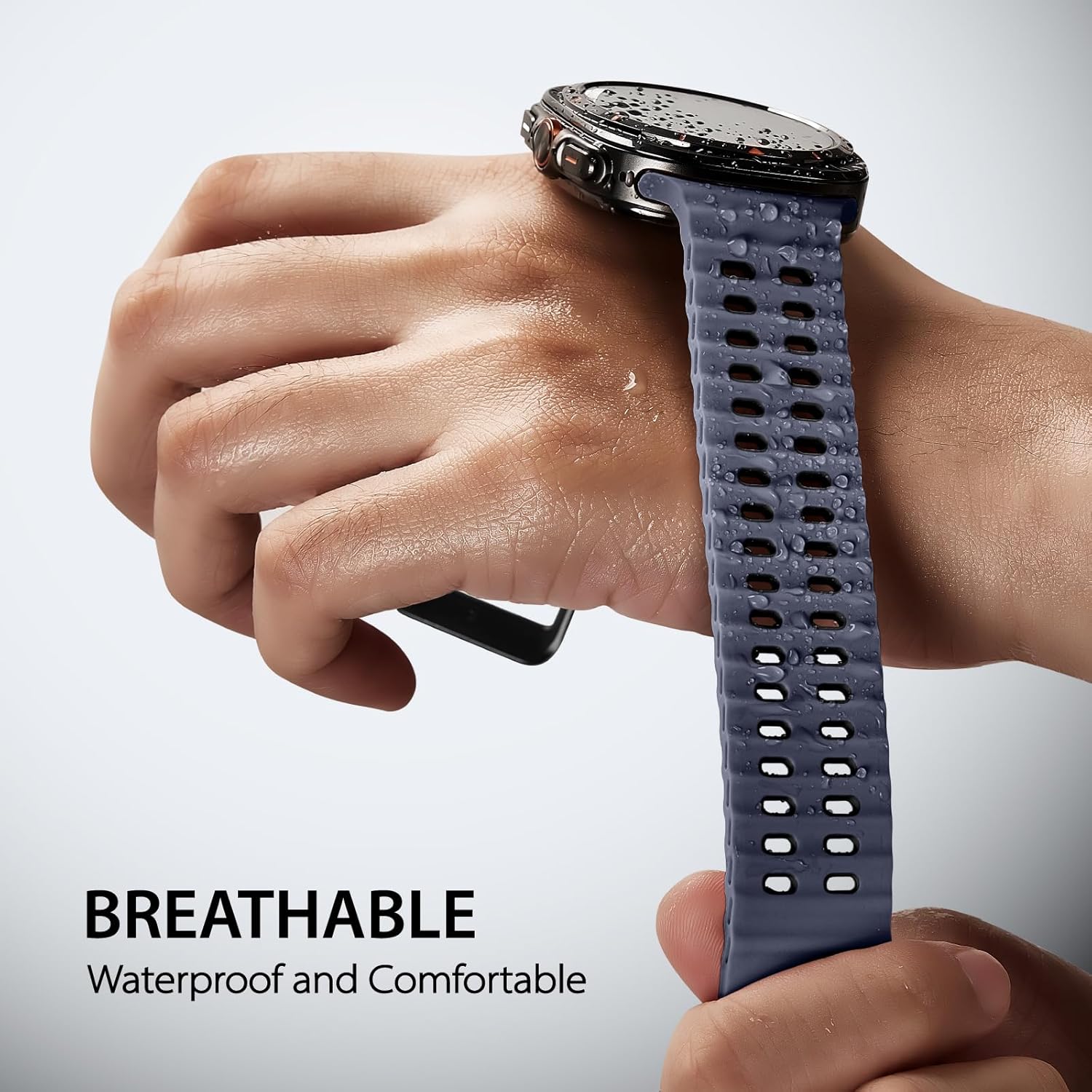 Thumbnail 1 de Joehwerr 2 Pack Sport Strap for Samsung Galaxy Watch Ultra 47mm (2024/2025) – Breathable Silicone Wristbands