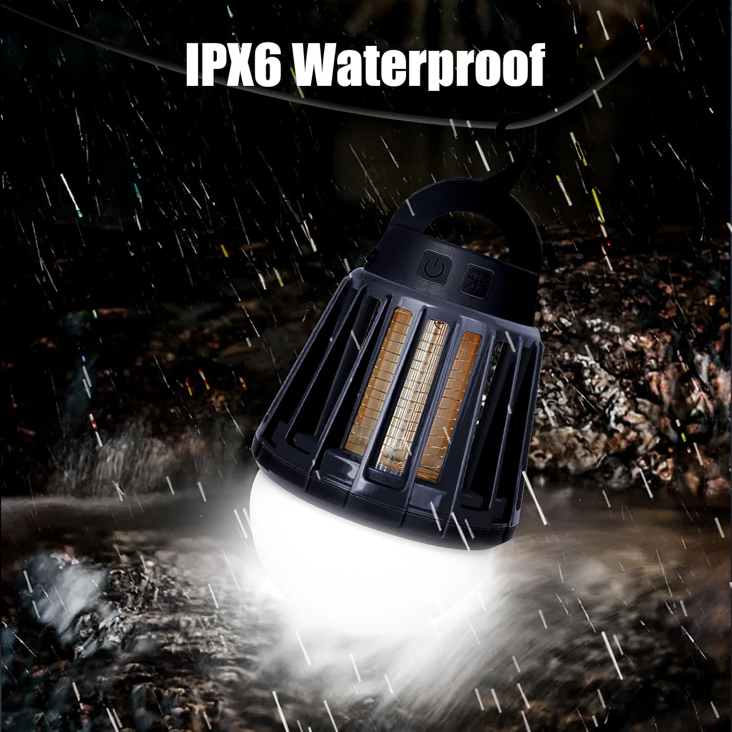 Thumbnail 5 de BroElec 2-in-1 Campinglampe: Zeltlampe mit Mückenvernichter, 20h Akku, IPX6