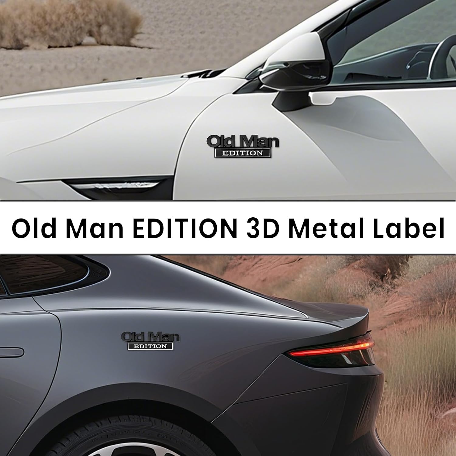 Thumbnail 2 de OCCOUMR Old Man Edition Auto-Emblem 2 Stück