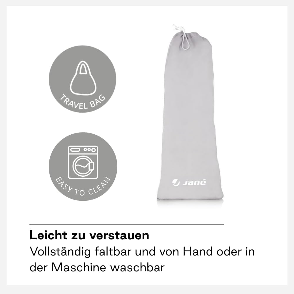 Thumbnail 6 de Jané Klappbares Kinderbettgitter 110 cm – Extra Hoch, Atmungsaktiv, Grau