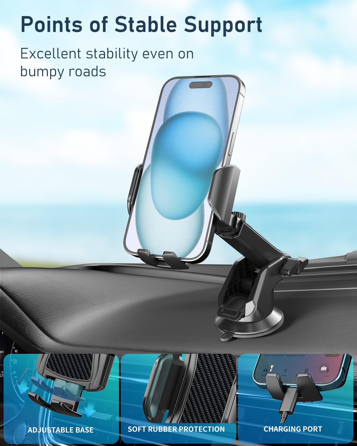 Thumbnail 5 de Hoppac Porta Cellulare Auto universale per smartphone 4–7"