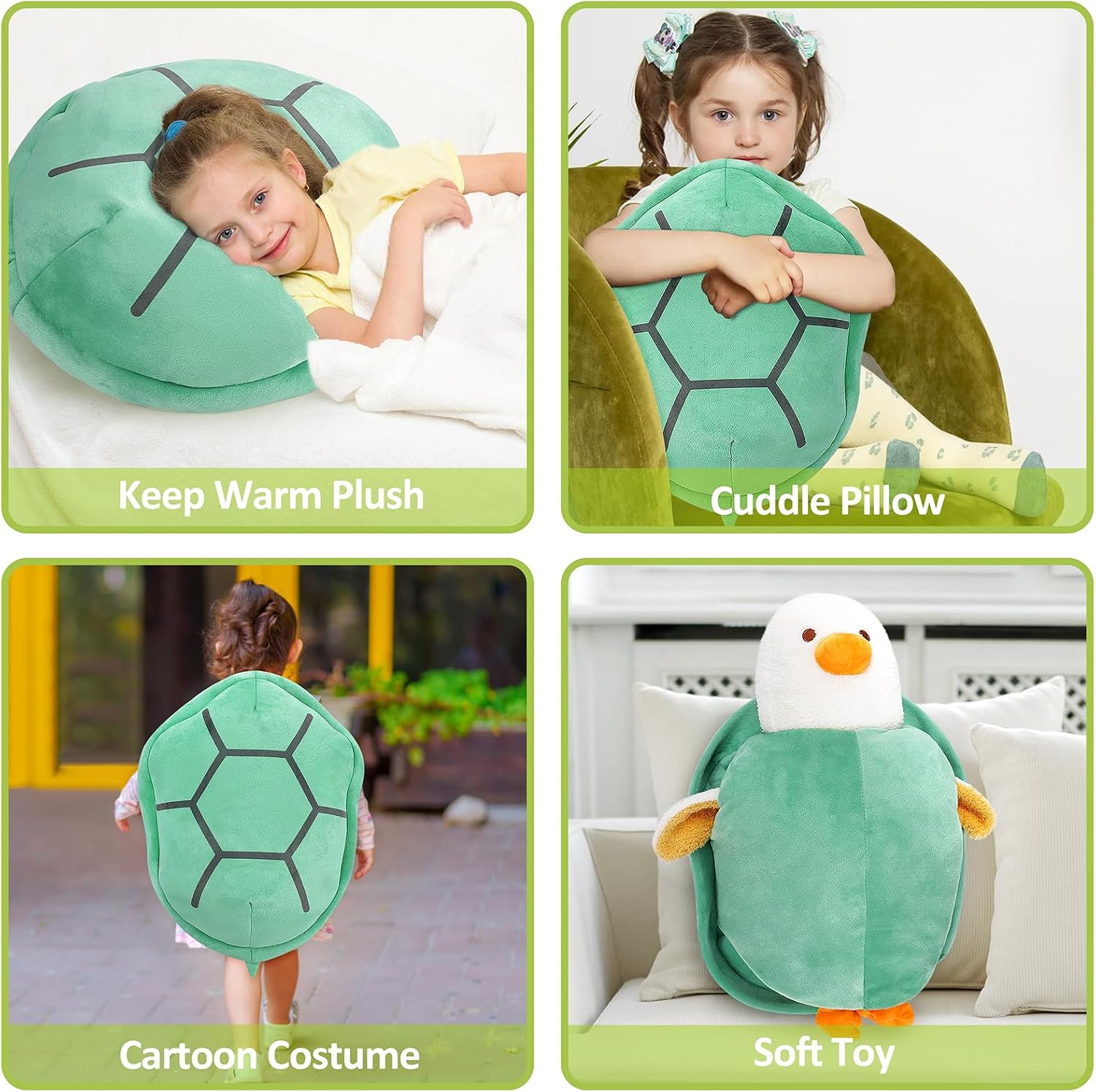 Thumbnail 5 de Fortuning's JDS Large Turtle Shell Plush Pillow 25.5 inch – Wearable Cosplay Turtle Shell