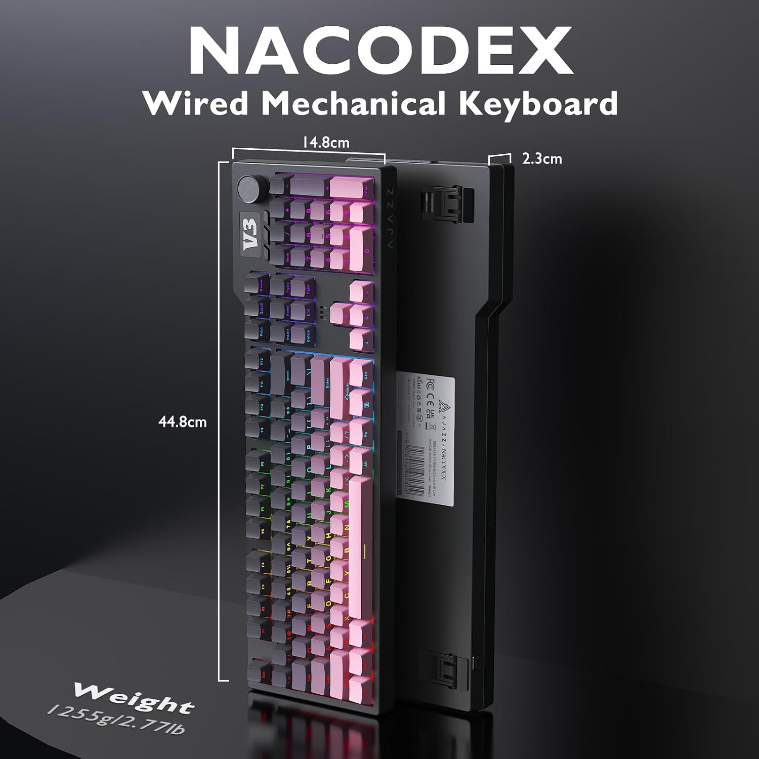 Thumbnail 5 de NACODEX AK35I V3 104-Key Wired Gaming Keyboard with Gasket Mount and PBT Keycaps