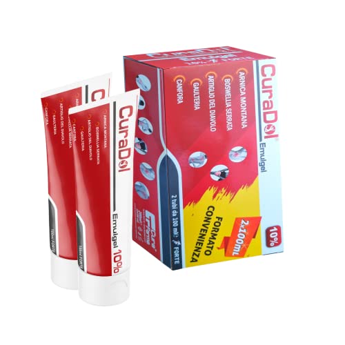 Detalle de CuraDol Emulgel Cura Farma — Arnica e Artiglio del Diavolo, pomata antinfiammatoria per dolori articolari e muscolari (2x100 ml)