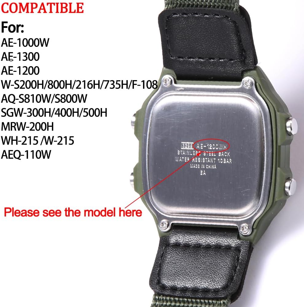 Thumbnail 2 de XBDSW Resin-Armband aus Silikon für Casio Uhren (kompatibel mit 18 mm Bandanstoß)