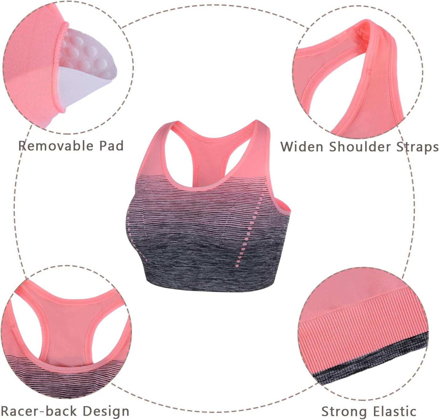 Thumbnail 4 de Sykooria Amb00319 Soutien-Gorge de Sport Femme — confort et maintien pour l’entraînement