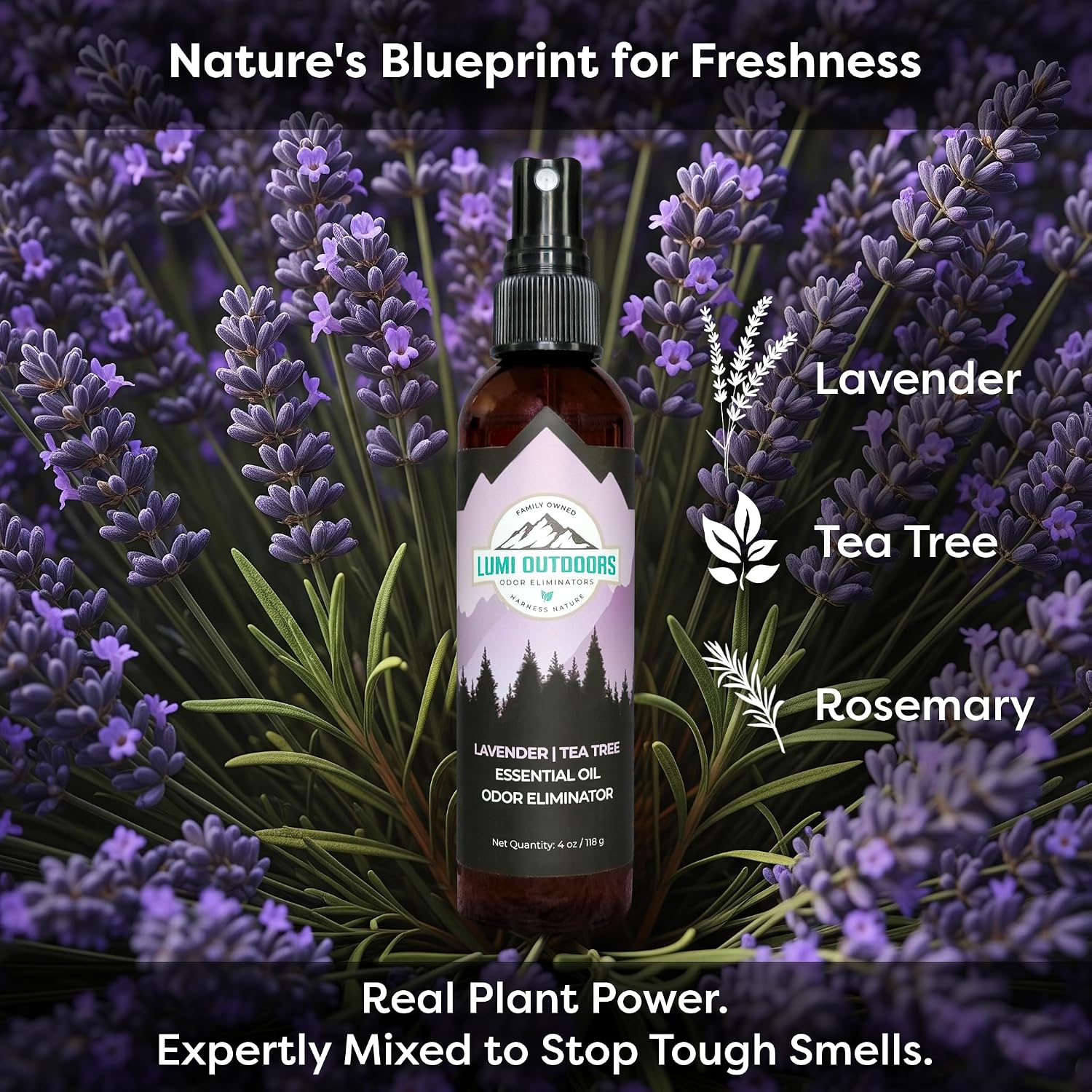 Thumbnail 6 de Lumi Outdoors Natural Shoe Deodorizer Spray 3-Pack Bundle: Lemon Eucalyptus, Citrus Tea Tree & Lavender Tea Tree