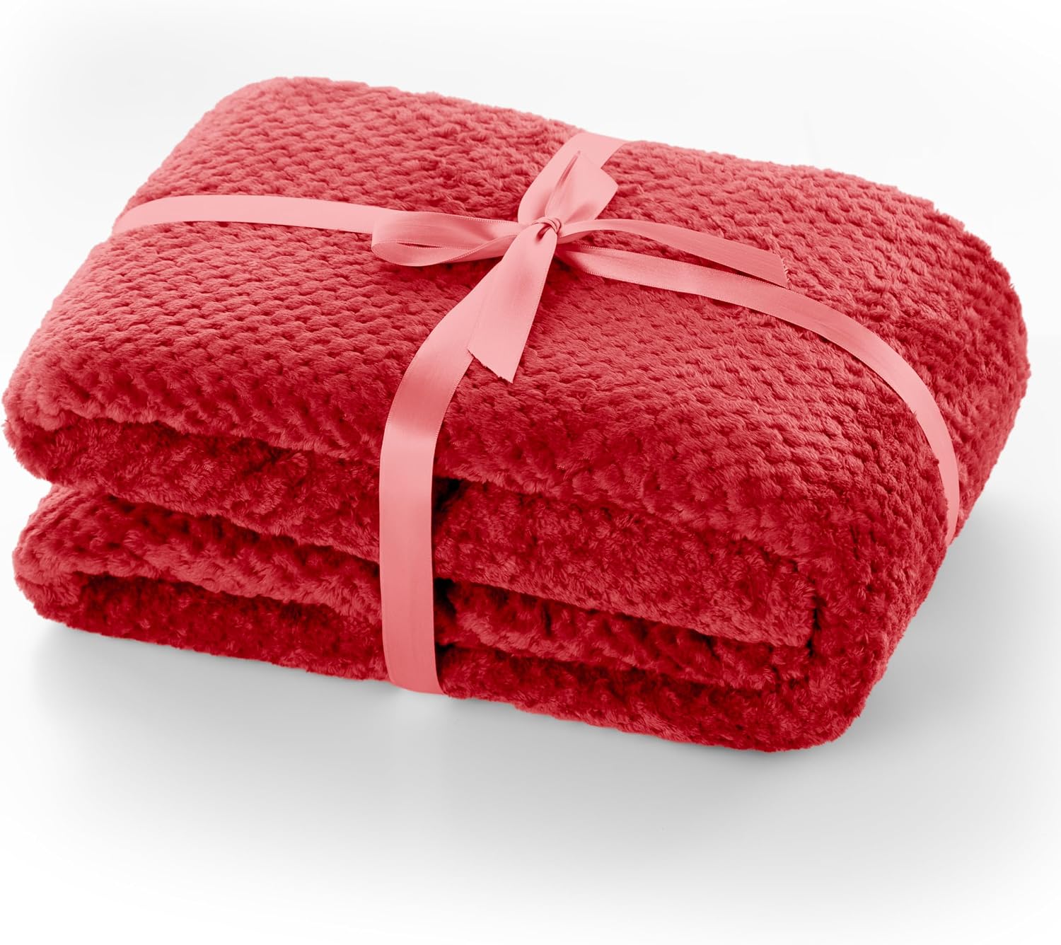 Detalle 2 de DecoKing Couverture polaire 70 x 150 cm plaid doux rouge đ