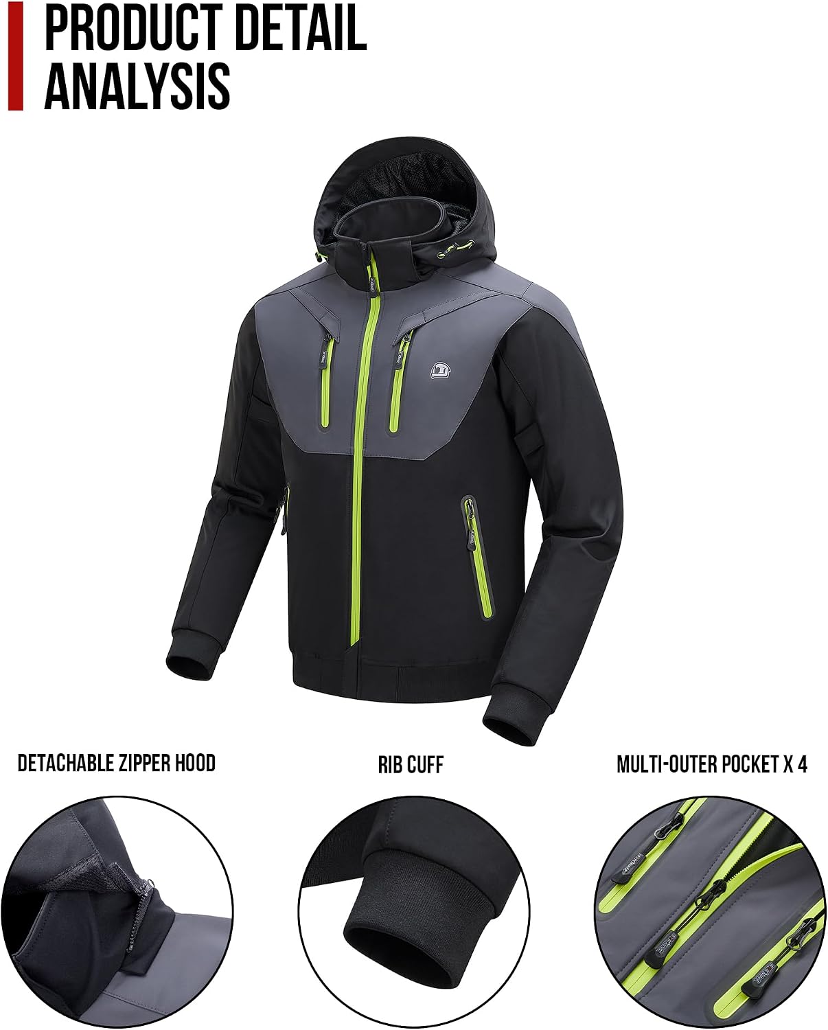 Thumbnail 4 de BORLENI Motorradjacke Herren CE Protektoren