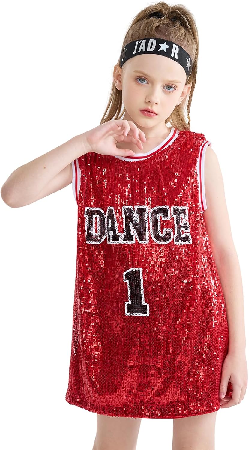 Thumbnail 6 de LOLANTA Costume de Danse à Paillettes pour Filles – Robe sans Manches à Paillettes avec Débardeur