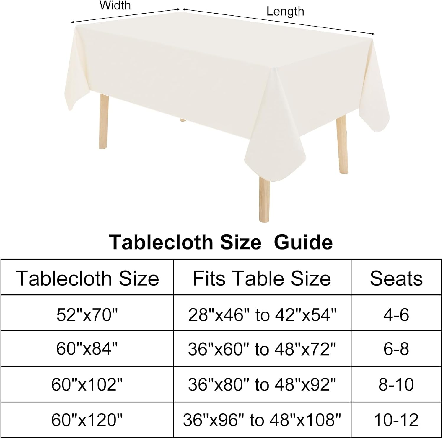 Thumbnail 6 de homing 2 Pack Rectangle Vinyl Tablecloth 60" x 84"