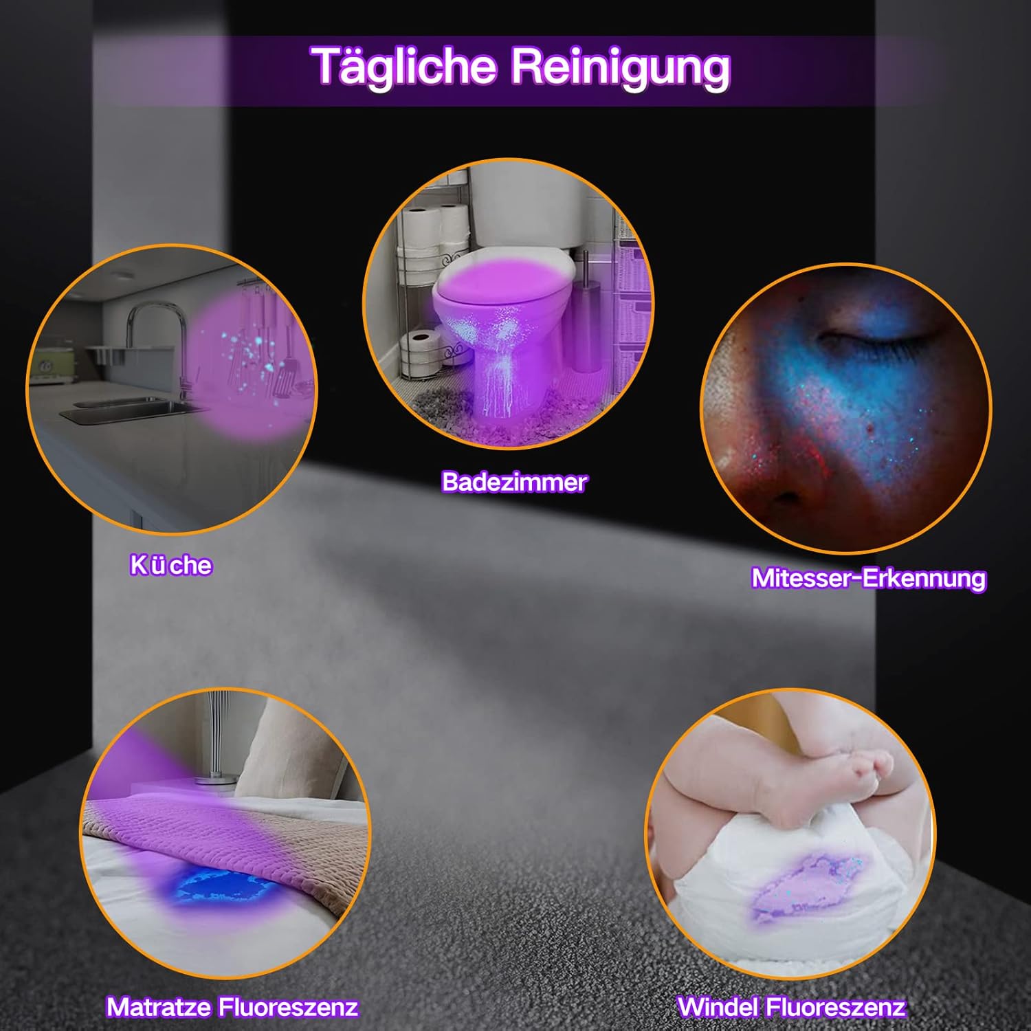 Detalle 2 de Vansky UV Schwarzlicht Taschenlampe 395nm