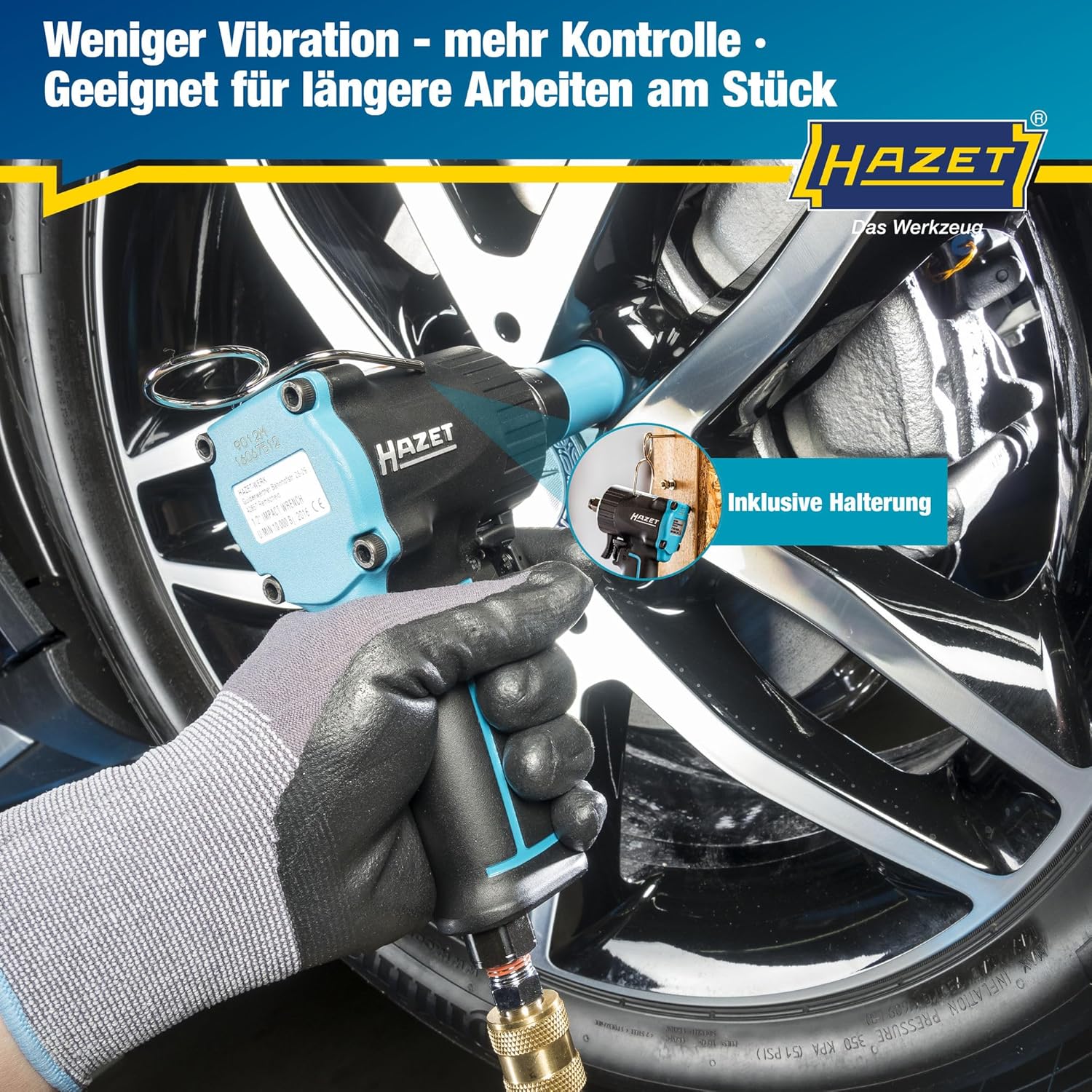 Thumbnail 1 de Hazet Druckluft-Schlagschrauber 9012M I – vibrationsarm, 12,5 mm Vierkant (1/2 Zoll)