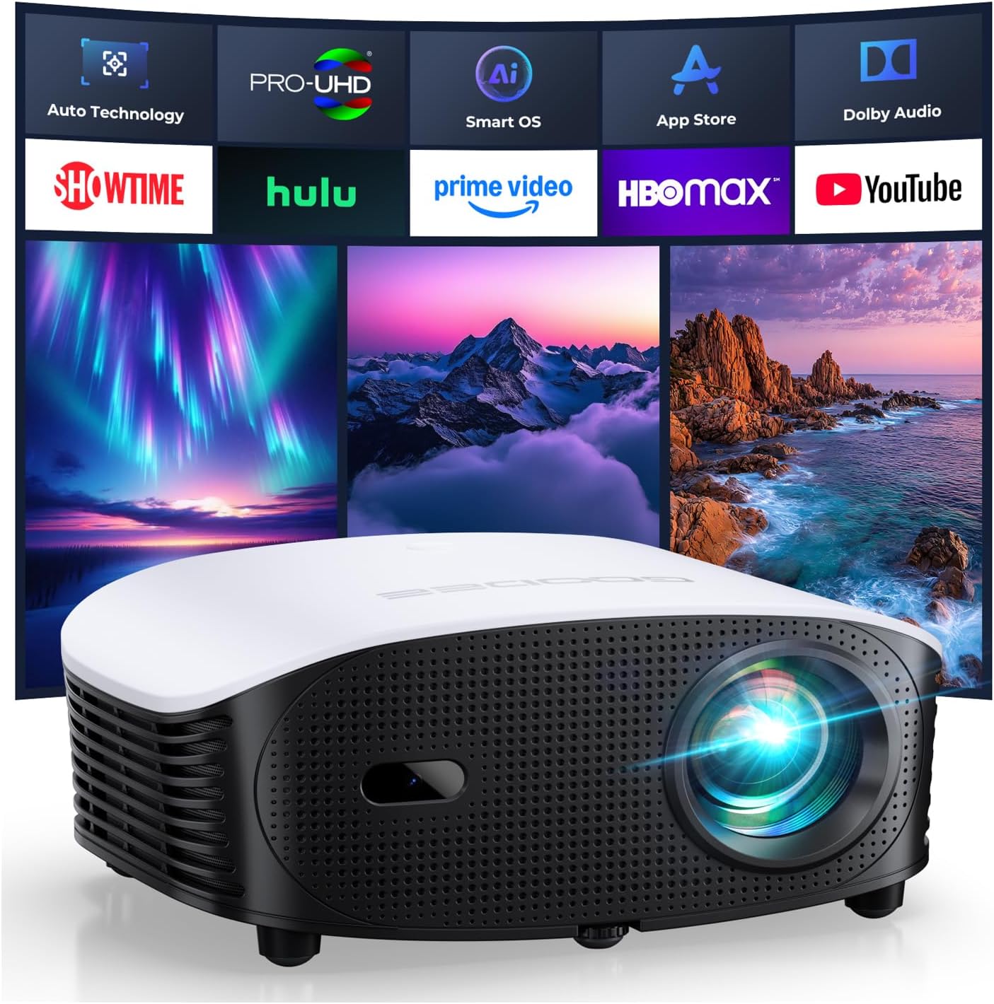 Detalle de GooDee YG600-M 1200 ANSI Mini Projector 📽