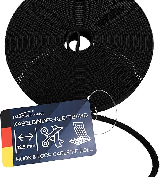 KabelDirekt – Abrazaderas Reutilizables para Cables 12,5mm