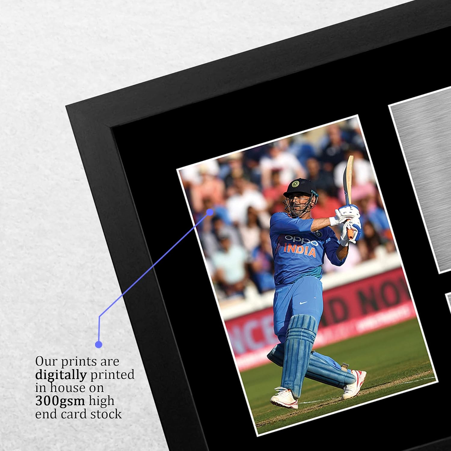 Thumbnail 3 de HWC Trading FR A4 MS Dhoni Framed Signed Photo – Indian Cricket Team Memorabilia