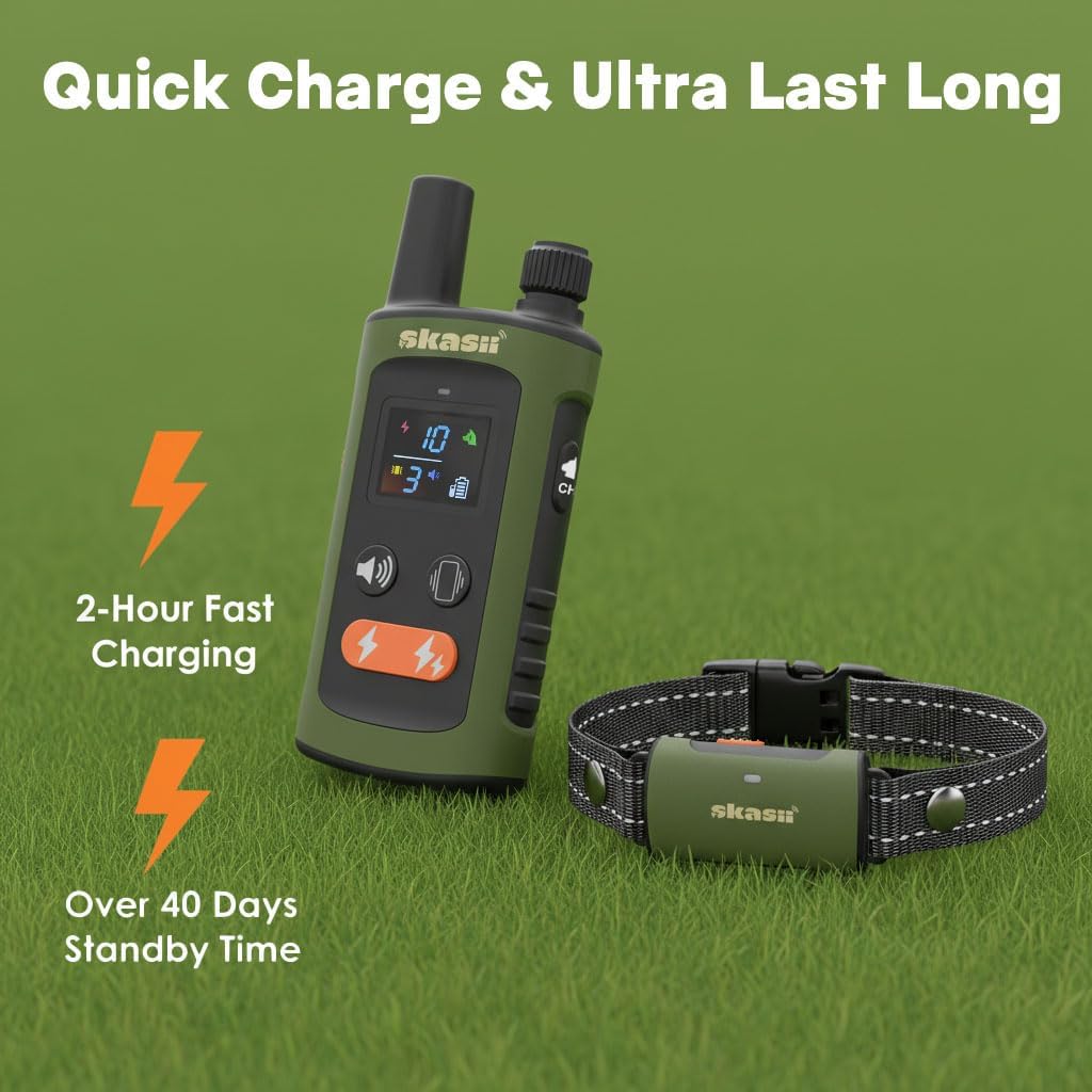 Detalle 2 de Skasii dog training collar, dark green