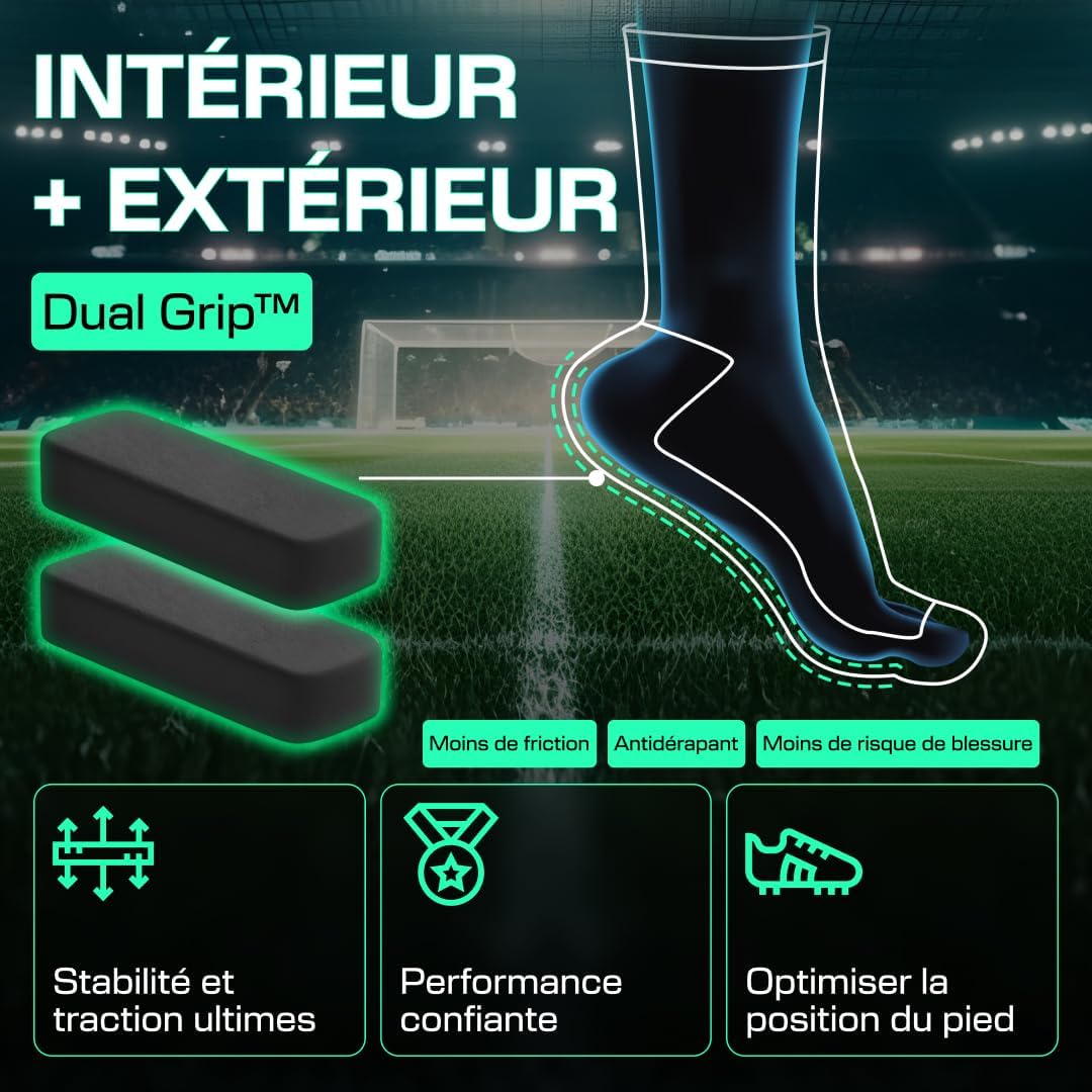 Detalle 2 de Lux V2 Chaussettes de football antidérapantes GripArray™