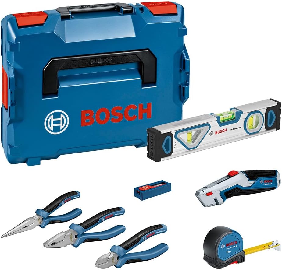 Thumbnail 2 de Bosch Professional set d’outils à main 4 pièces avec niveau à bulle 25 cm, mètre ruban 5 m et cutter universel