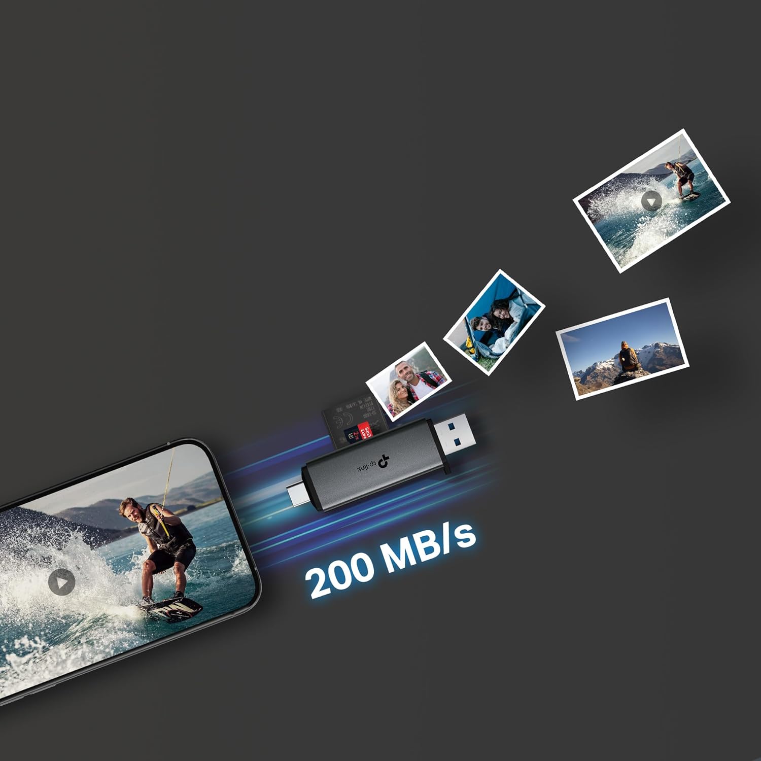 Thumbnail 6 de TP-Link UA430D Kartenleser USB 3.0 bis 200 MB/s